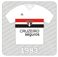 Camisa São Paulo FC 1984 - Le Coq Sportif - Cruzeiro Seguros