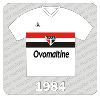Camisa São Paulo FC 1984 - Le Coq Sportif - Ovomaltine