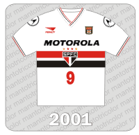 Camisa São Paulo FC 2001 - Penalty - Motorola - Campeonato Paulista