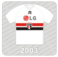 Camisa São Paulo FC 2003 - Topper - LG - Copa SP e apresentação de jogadores