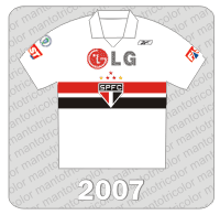 Camisa São Paulo FC 2007 - Reebok - LG - Fast - Jogos Internacionais
