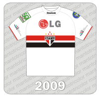 Camisa São Paulo FC 2009 - Reebok - LG - Fast - Libertadores