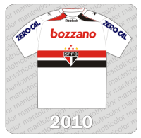Camisa São Paulo FC 2010 - Reebok - Bozzano - Zero Cal
