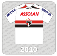 Camisa São Paulo FC 2010 - Reebok - Assolan - Zero Cal