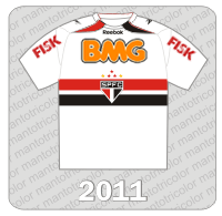 Camisa São Paulo FC 2011 - Reebok - BMG - FISK