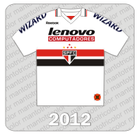 Camisa São Paulo FC 2012 - Reebok - Lenovo - Wizard