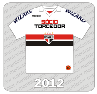 Camisa São Paulo FC 2012 - Reebok - Sócio Torcedor - Wizard