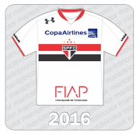 Camisa São Paulo FC 2016 - Under Armour - FIAP - Copa Airlines
