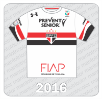 Camisa São Paulo FC 2016 - Under Armour - Prevent Senior - FIAP - Hero - Patch Libertadores