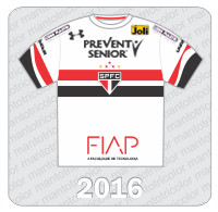 Camisa São Paulo FC 2016 - Under Armour - Prevent Senior - FIAP - Corr Plastik - Joli