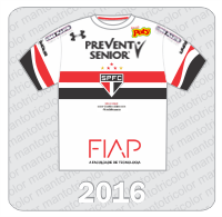 Camisa São Paulo FC 2016 - Under Armour - Prevent Senior - FIAP - Corr Plastik - Poty - #RecadoDaArquibancada