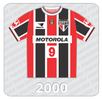 Camisa São Paulo FC 2000 - Penalty - Motorola - Campeonato Paulista Camisa São Paulo FC 2000 - Penalty - Motorola - Campeonato Paulista