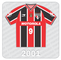 Camisa São Paulo FC 2001 - Penalty - Motorola - Campeonato Paulista Camisa São Paulo FC 2001 - Penalty - Motorola - Campeonato Paulista