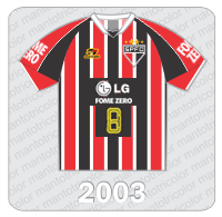 Camisa São Paulo FC 2003 - Topper - LG - Fome Zero Camisa São Paulo FC 2003 - Topper - LG - Fome Zero