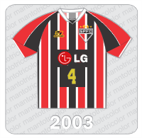Camisa São Paulo FC 2003 - Topper - LG - Campeonato Paulista
