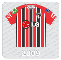 Camisa São Paulo FC 2008 - Reebok - LG - Libertadores Camisa São Paulo FC 2009 - Reebok - LG - Fast - Libertadores