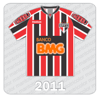 Camisa São Paulo FC 2011 - Reebok - BMG - É Goool Camisa São Paulo FC 2011 - Reebok - BMG - É Goool
