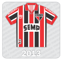 Camisa São Paulo FC 2013 - Penalty - Semp - Wizard - Homenagem 100 Anos Leônidas da Silva