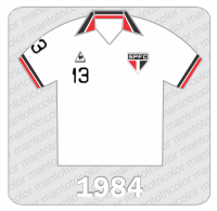 Camisa Alternativa São Paulo FC 1984 - Le Coq - Utlizada em amistoso Camisa Alternativa São Paulo FC 1984 - Le Coq - Utlizada em amistoso