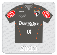 Camisa de Goleiro São Paulo FC - Reebok - Biosintética- Bombril - 2010