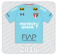 Camisa de Goleiro São Paulo FC - Under Armour - 2016 - Prevent Senior - FIAP - Corr Plastik - Joli