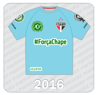 Camisa de Goleiro São Paulo FC - Under Armour - 2016 - Homenagem Chapecoense #ForçaChape