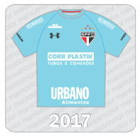 Camisa de Goleiro São Paulo FC - Under Armour - 2017 - Urbano Alimentos - Corr Plastik - Banco Intermedium