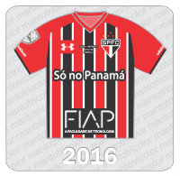 Camisa Preparada para Jogo São Paulo FC - 2016 - Under Armour - Só no Panamá - Patch - FIAP