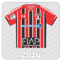 Camisa Preparada para Jogo São Paulo FC - 2016 - Under Armour - Copa Airlines - Patch - FIAP - Votomassa