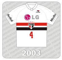 Camisa São Paulo FC 2003 - Topper - LG - Medial Saúde