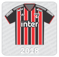 Camisa São Paulo FC 2018 - Adidas - Banco Inter - Urbano Alimentos - MRV