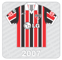 Camisa São Paulo FC 2007 - Reebok - LG - Torneios Internacionais Camisa São Paulo FC 2007 - Reebok - LG - Torneios Internacionais