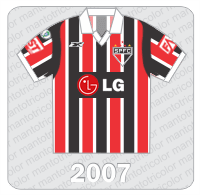 Camisa São Paulo FC 2007 - Reebok - LG - Torneios Internacionais Camisa São Paulo FC 2007 - Reebok - LG - Torneios Internacionais