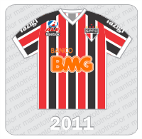 Camisa São Paulo FC 2011 - Reebok - BMG - Yazigi - Ale