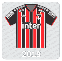Camisa São Paulo FC 2019 - Adidas - Banco Inter - Urbano Alimentos - MRV