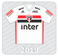 Camisa São Paulo FC 2019 -Adidas - Banco Inter - Urbano Alimentos - MRV - AOC 