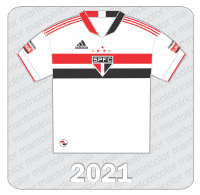 Camisa São Paulo FC 2021 -Adidas - Cimentos Cauê