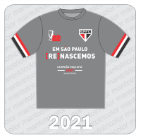 Camisa Pódio São Paulo FC - Campeão Paulista 2021 - Renascemos em São Paulo