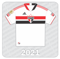 Camisa São Paulo FC 2021 - Adidas - Cimentos Cauê - Patch Brasileirão 2021