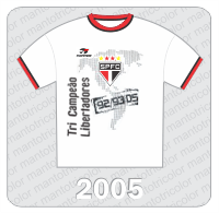 Camisa Pódio São Paulo FC - Tri Campeão da Libertadores 92 93 05