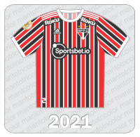 Camisa São Paulo FC 2021 - Adidas - Sportsbet.io - Patch Brasileiro