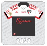 Camisa Alternativa São Paulo FC 2022 - Adidas -Sportsbet.io - Roku - Bitso - Selo Dia dos Pais Socios.com