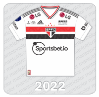 Camisa São Paulo FC 2022 - Adidas - Sportsbet.io - $SPFC Fan Token - Bitso - Patch - Match Day - Final Sul-Americana2022