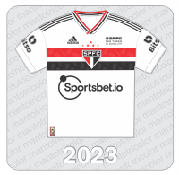 Camisa São Paulo FC 2023 - Adidas - Sportsbet.io - $SPFC Fan Token - Bitso