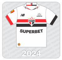 Camisa São Paulo FC 2024 - New Balance - Superbet - Ademicon - Patch Paulista 2024