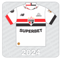 Camisa São Paulo FC 2024 - New Balance - Superbet - Ademicon - Patch Libertadores 2024