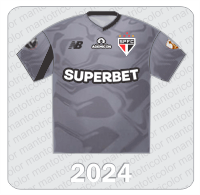 Camisa de Goleiro São Paulo FC - New Balance - 2024 - Superbet - Ademicon - Patch Libertadores 2024