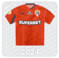Camisa de Goleiro São Paulo FC - New Balance - 2024 - Superbet - Ademicon - Patch Brasileirão 2024