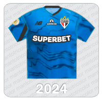 Camisa de Goleiro São Paulo FC - New Balance - 2024 - Superbet - Ademicon - Patch Brasileirão 2024