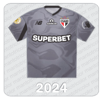 Camisa de Goleiro São Paulo FC - New Balance - 2024 - Superbet - Ademicon - Patch Brasileirão 2024 - Observatório da Discriminação